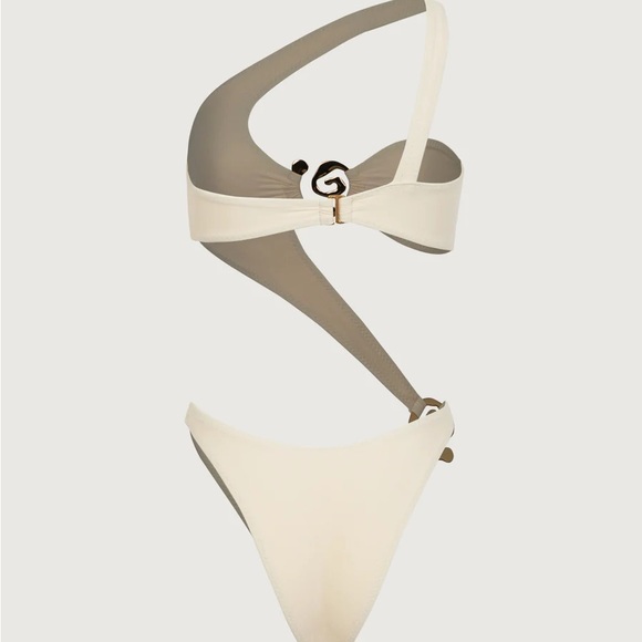 Same swimwear spiral one shoulder one piece cream - Picture 5 of 7